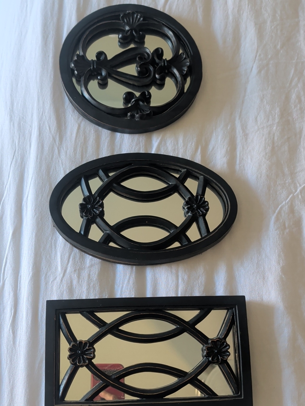 Southern Living Black Decorative Wall Mirror Set - Elegant Home Wall Decor